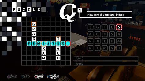 Persona 5 Royal crossword puzzle answers guide